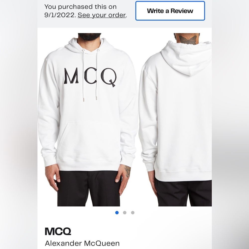 ALEXANDER MCQUEEN EMBROIDERED PULLOVER HOODIE (unisex)